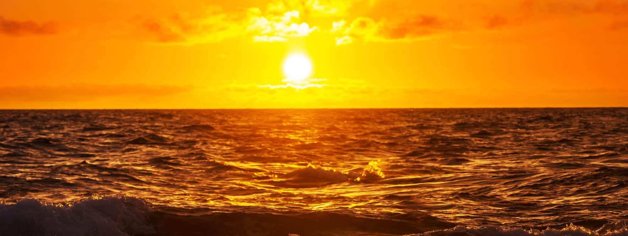 Sonnenuntergang über der Ostsee an der Westküste Fehmarns